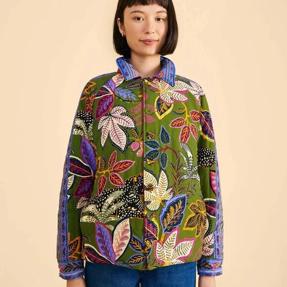 Farm Rio Mixed Prints Tapestry Reversible Jacket - Picture 15 of 15